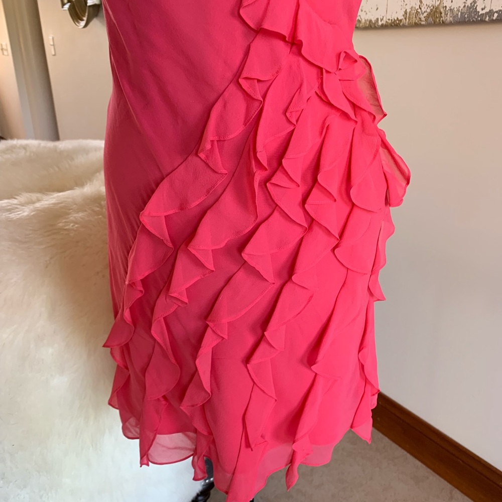 Cute Pink Ruffle Mini Dress - Picture 3 of 5
